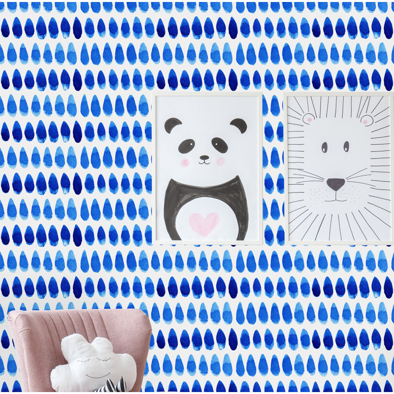 Rouleau de papier peint adhésif Raindrops, L 16,67 po x l 25 po