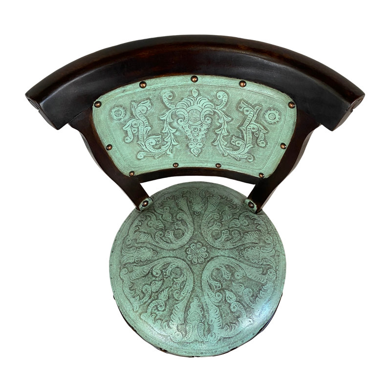 Colonial 30" Swivel Bar Stool, Bar Stool (30" Seat Height), Turquoise