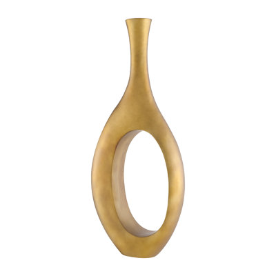 Petit vase trombone en résine bronze mat
