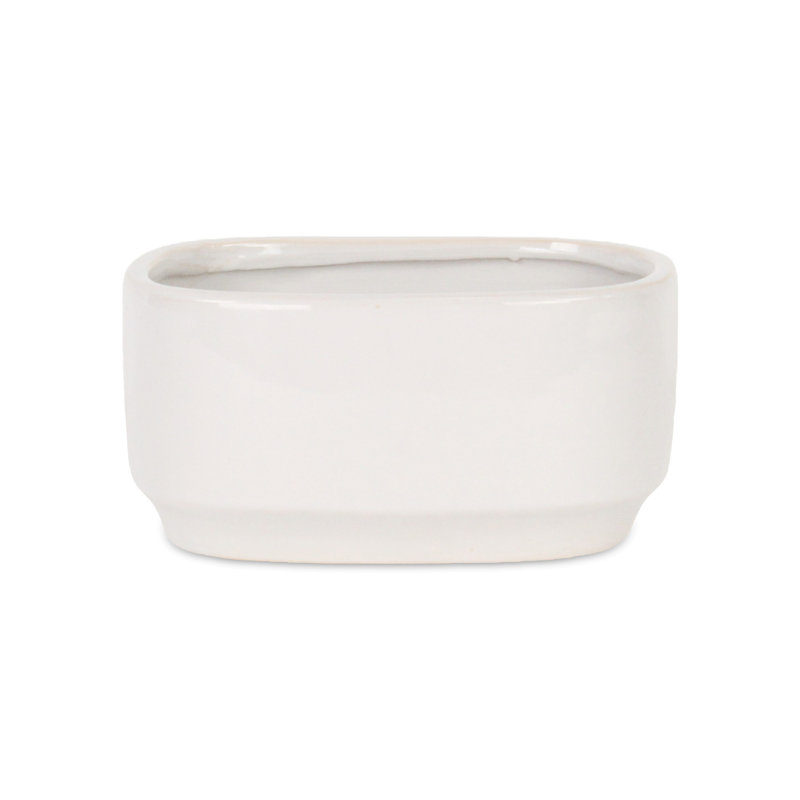 Pot en céramique Lytchett, Blanc, H 4,25 po x l 8,5 po x P 6,5 po