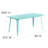 Eure 31.5" x 63" Rectangular Metal Indoor-Outdoor Table - Industrial Table-29183141