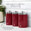 Swan Townhouse Set of 3 1.6L Kitchen Storage Canisters for Tea, Coffee, and Sugar with Pull Chrome Handles, Airtight Lids, Colour Coated Iron and Chrome Accents-113753738