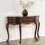 Console en bois de noyer américain semi-circulaire-1920886806