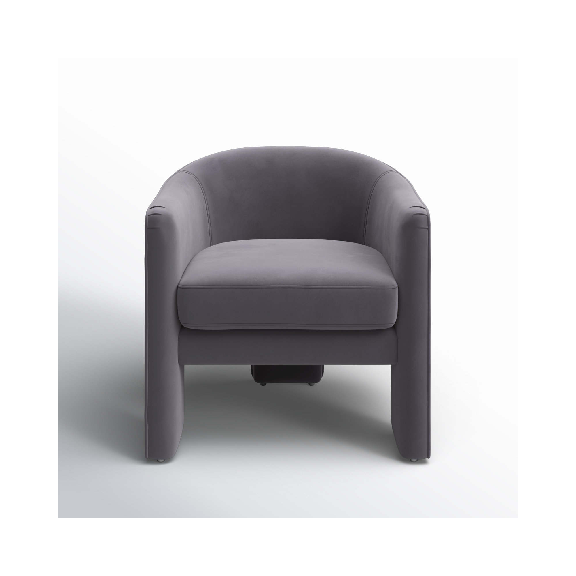 Upland Upholstered Armchair, Dark Gray Velvet