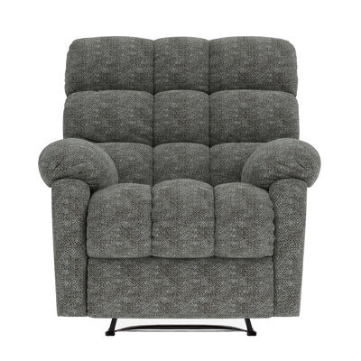 Fauteuil inclinable oscillant, chenille grise