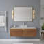 Meuble-lavabo mural 48 po avec vasque ronde en verre transparent-1321868877