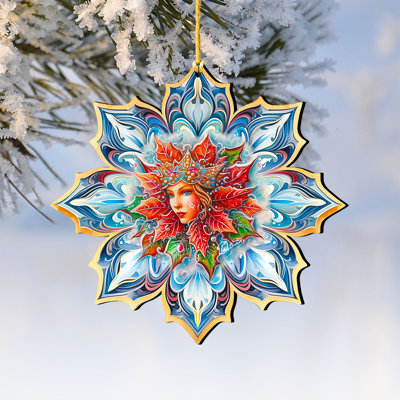 Large Wooden Ornament Christmas People Decorative Accent