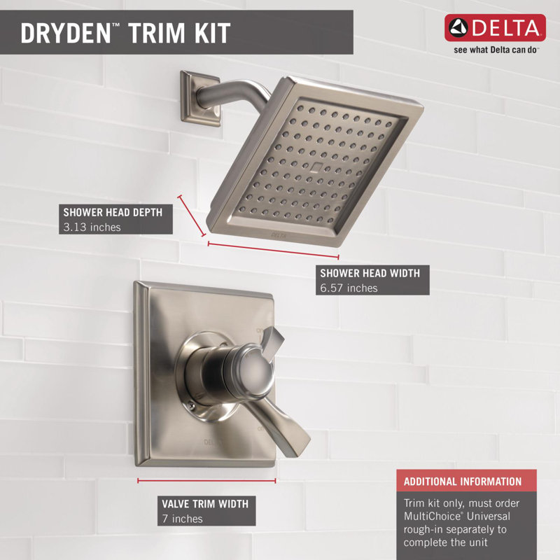 Dryden Shower Faucet, Spotshield Stainless