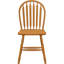 Chaises de salle à manger à dossier Windsor 18 po Clermeau, bois massif avec finition chêne clair-481122089