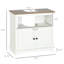 Armoire de salle de bain sous lavabo, blanc, portes doubles, lavabo compact pour salle de bain, rangement de porte, caractéristique