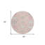 Tapis rond lavable intérieur ivoire et gris 8 pi