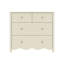 Commode 4 tiroirs Sutton, lin blanc-356734108