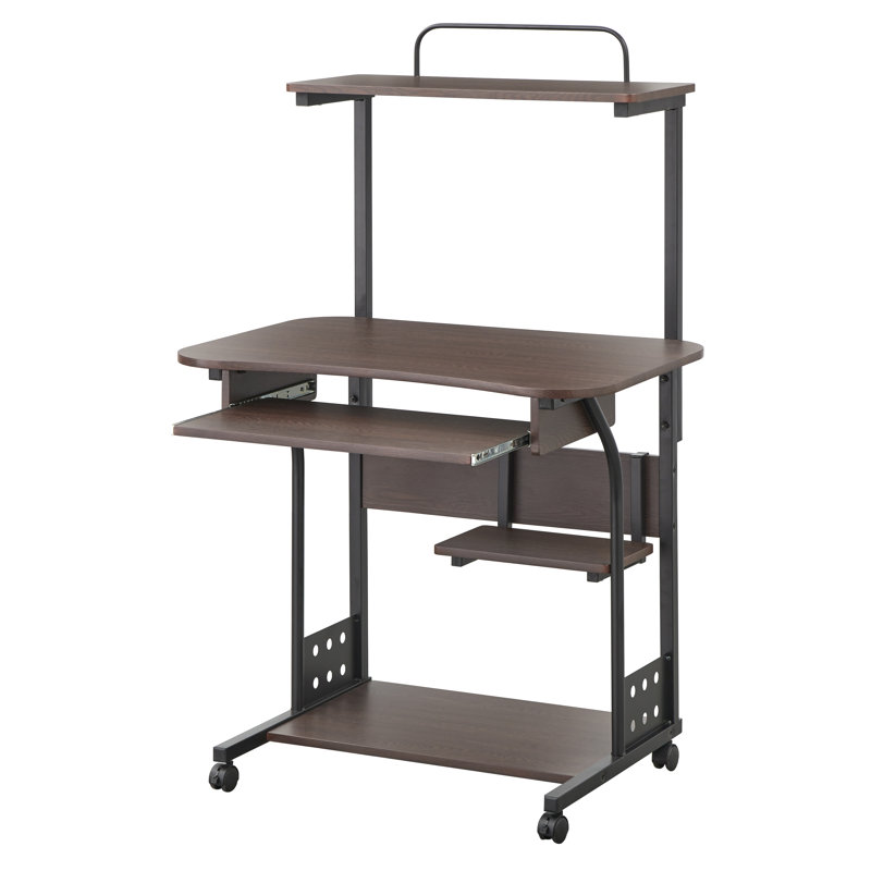 Fuselier Metal Base Computer Desk, Black