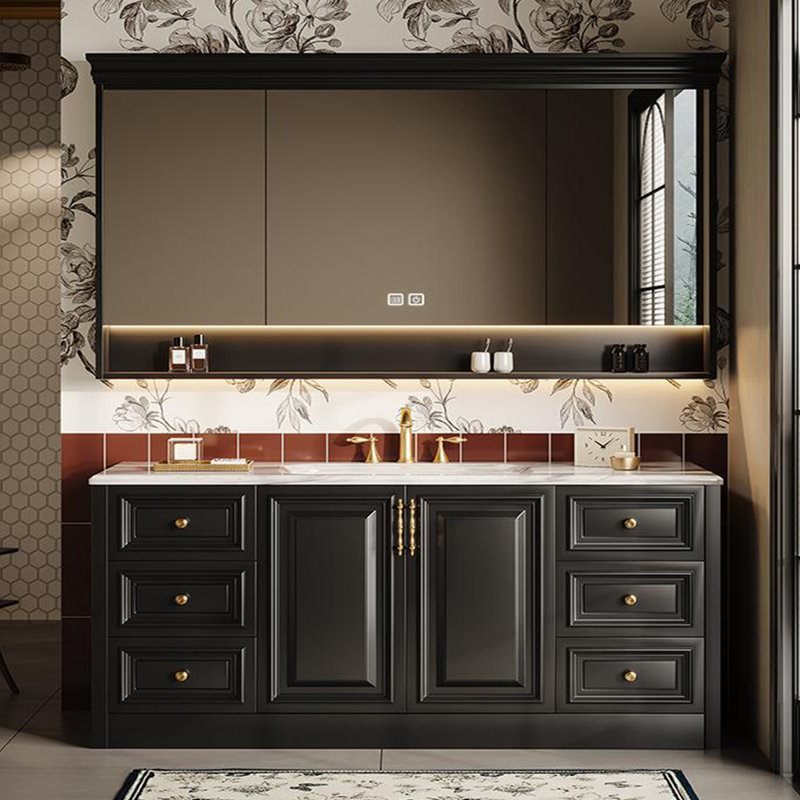 Light luxury retro style bathroom cabinet,  66.93" 