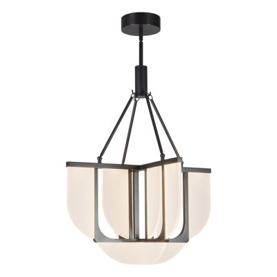 Anders 24-in Urban Bronze dimmable LED Chandelier