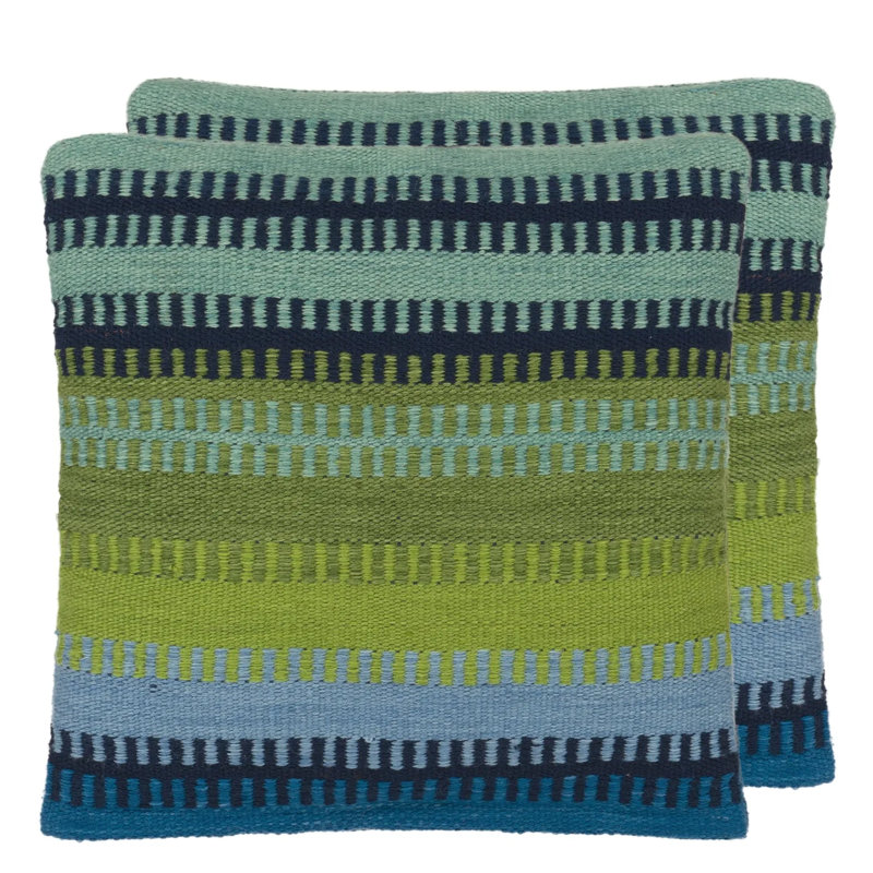 Muturi Outdoor Decorative Pillow, Cobalt Striped