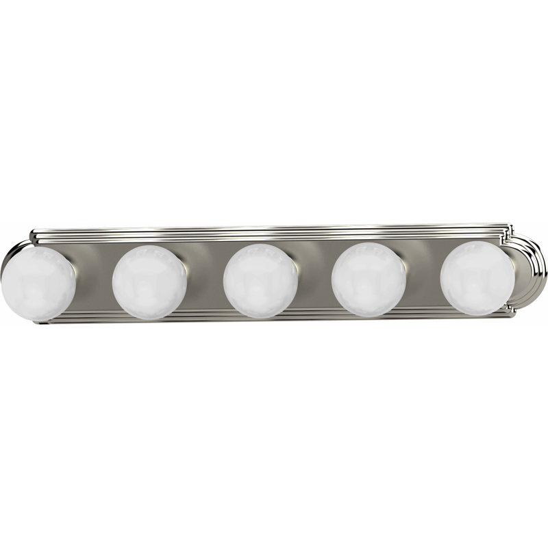  Brandon 5-Light Indoor Brushed Nickel Wall Mount Vanity Light Bath Bar, Brushed Nickel