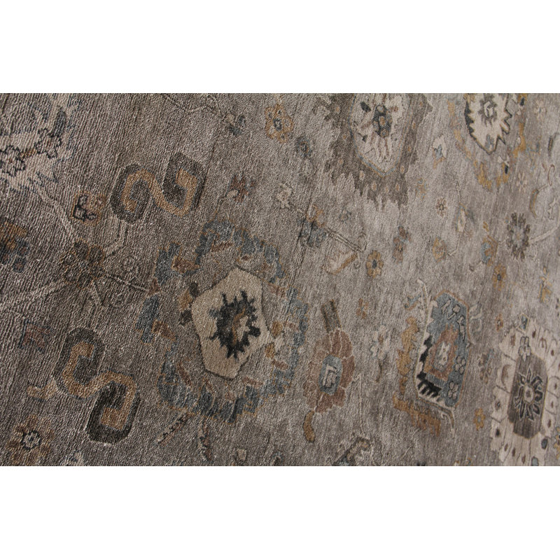 Museum Oriental Area Rug in Pewter, Rectangle 9' x 12'