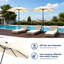9ft. Solar Powered Outdoor Patio Umbrella with LED Lights, Polyester Canopy-744451068