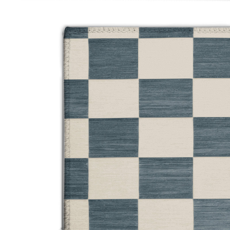 Tapis d'intérieur et d'extérieur à carreaux beige, Rectangulaire 2 pi x 3 pi