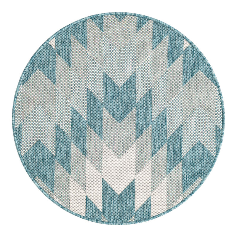 Blox Hower Indoor/Outdoor Area Rug, Round 3'1"