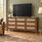 57.8" W 9-Drawer Dresser for Bedroom, Rattan Storage Dresser -Brown-191488231-185826605