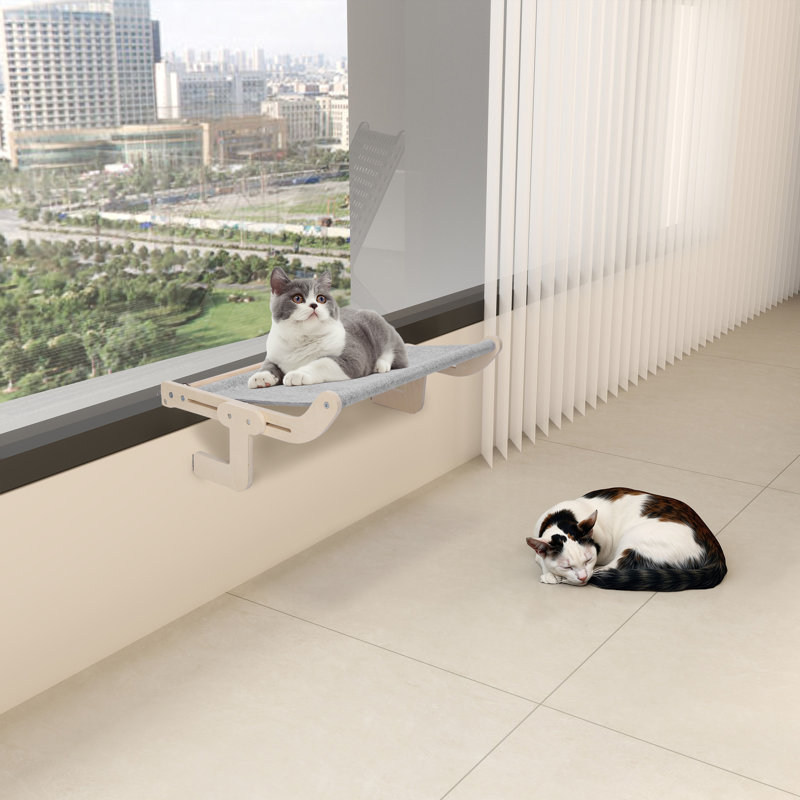 Cat Window Perch For Indoor Cats, Cat Bed Window With Cushion, Cat Hammock For Windowsill Cat Shelf Adjustable Cat Seat For Bedside And Cabinet
