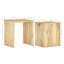 Parsons Solid Wood Floor Shelf Nesting Tables