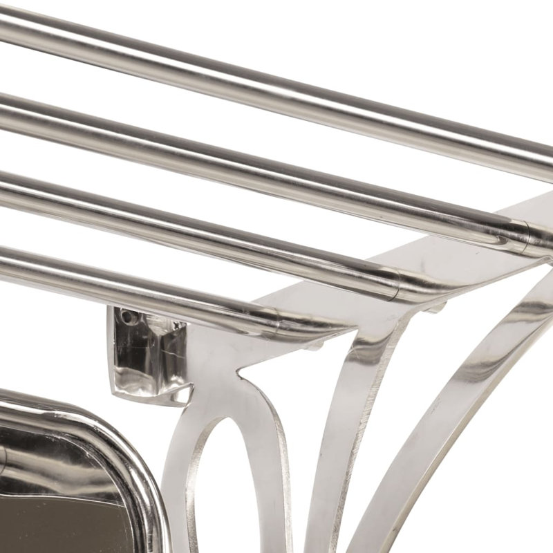 Grands accoudoirs réglables en aluminium argenté Vidaxl, Argent argent, H 23,6 po x l 31,9 po x P 15 po