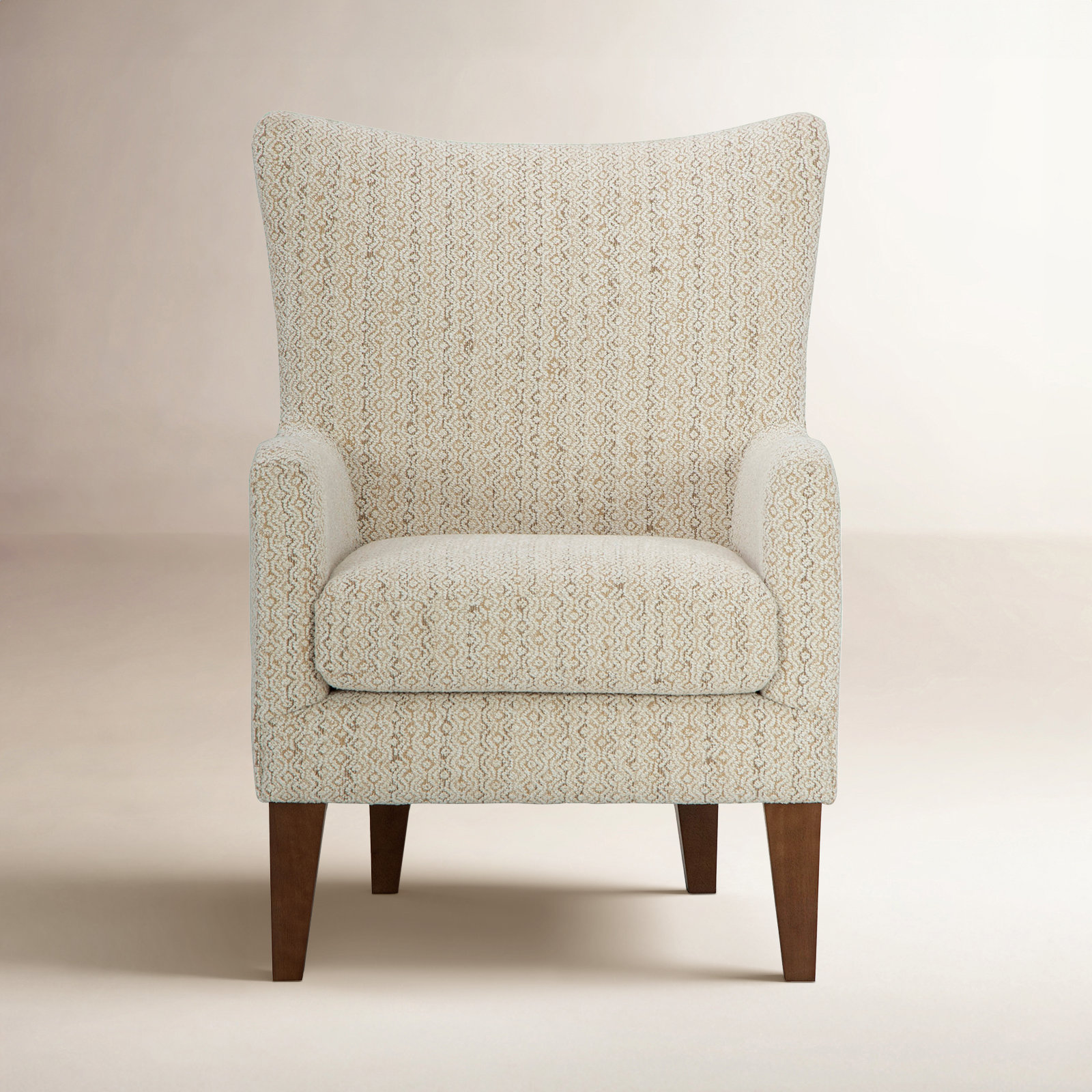 Estado Upholstered Accent Chair, Honey Birch, Ivory