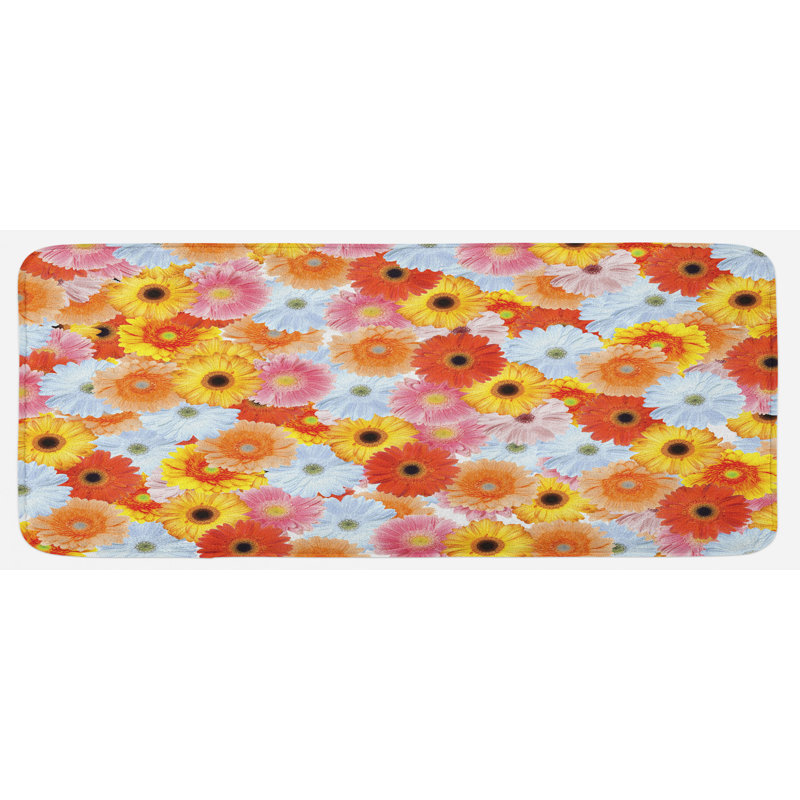 Cottage / Country Floral Synthetic Kitchen Mat