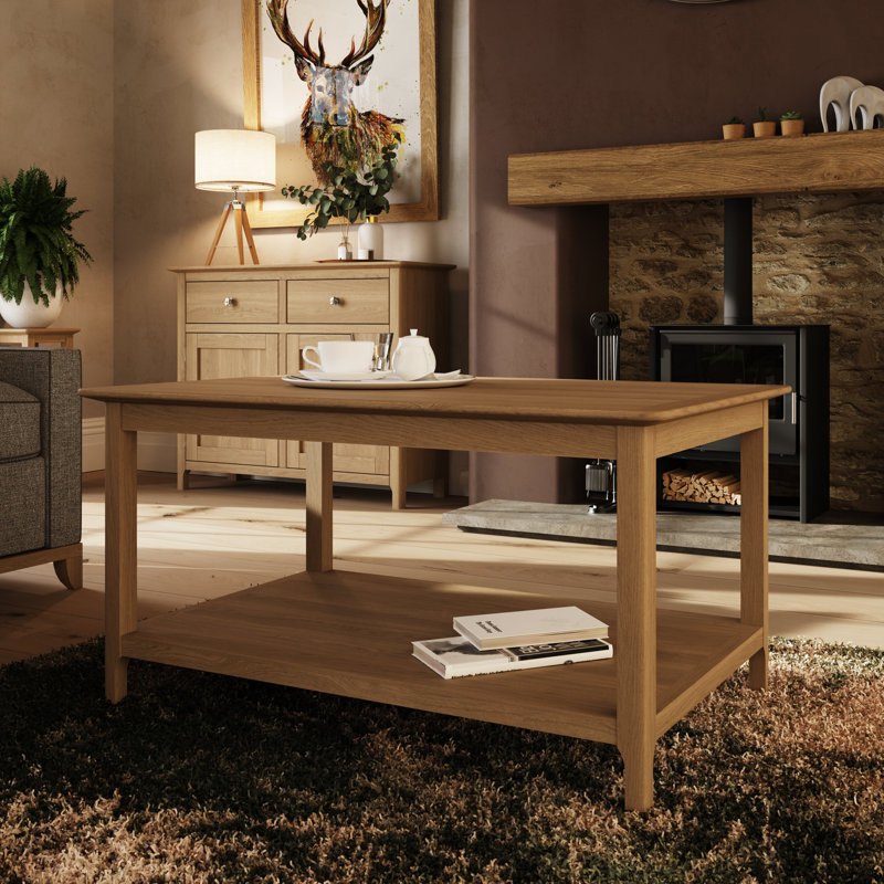 Daris Coffee Table With Storage Shelf., Brown