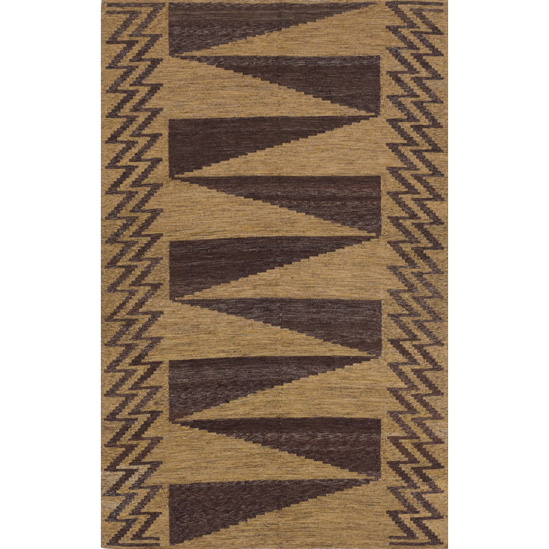 Geometric Area Rug in Brown