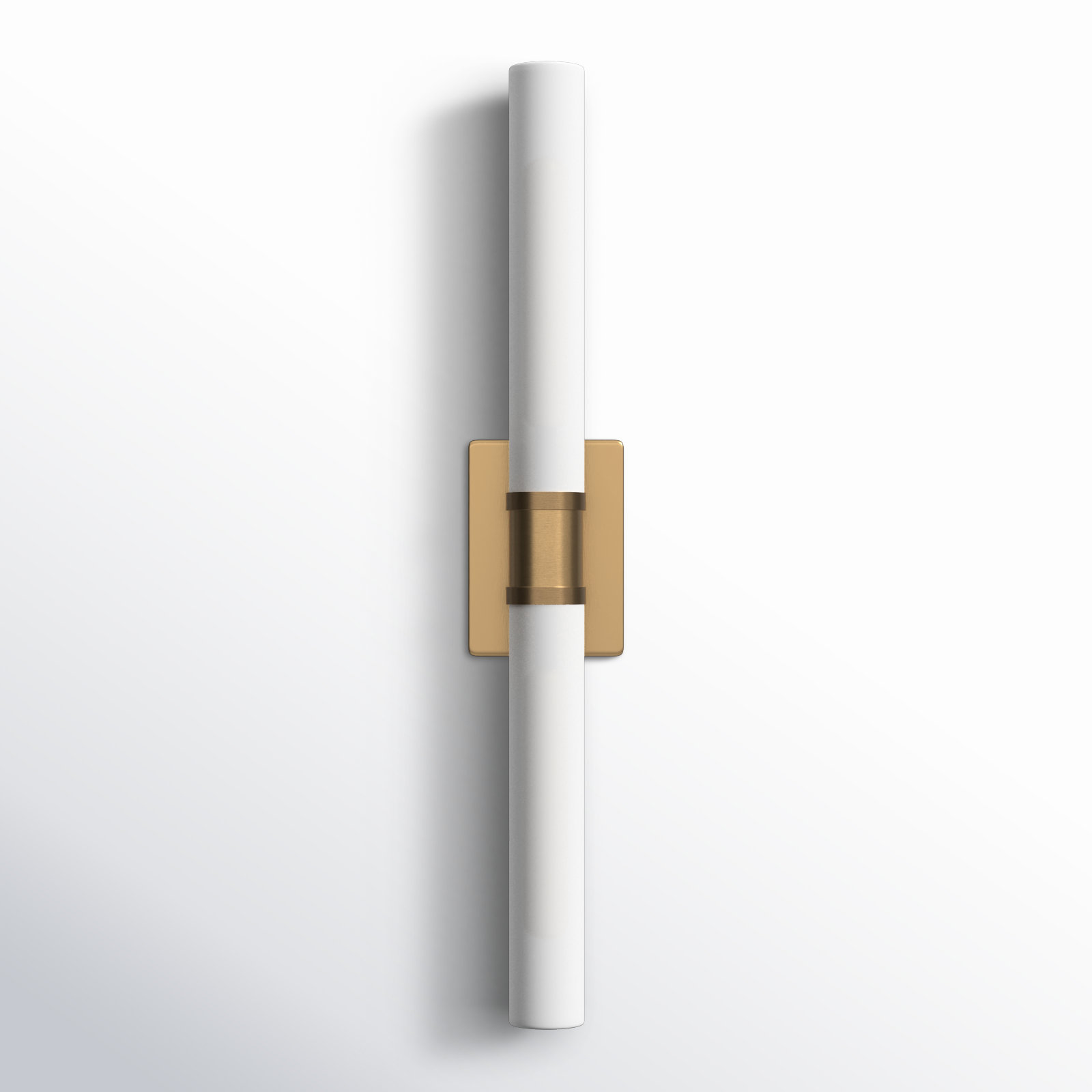 Evelien 2-Light Dimmable Metal Vanity Light, Satin Brass, 60 W, 30" H x 5" W x 3.63" D