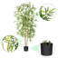 Plantes en bambou artificielles dans un panier Adcock, fausses plantes pour la décoration intérieure, faux arbres réalistes-837384647