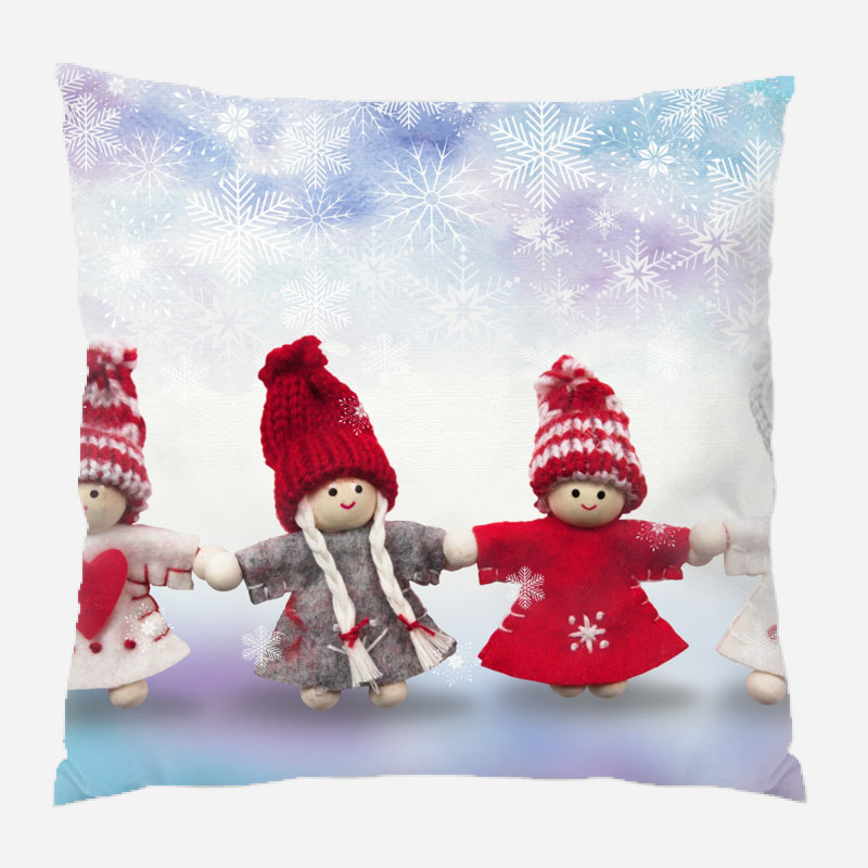 Coussin de noël Orman, Microsuède, Intérieur