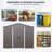 8Ft X 4Ft Outdoor Metal Storage Shed With Window And Metal Foundation-121324810