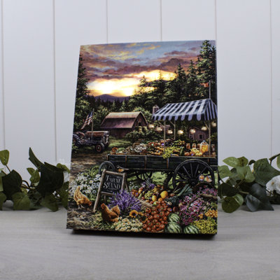 The Farmstand 8x6 Mini Lighted Easel Back Canvas