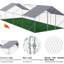 Spacieux poulailler en métal 26 pi x 10 pi x 6 pi pré-assemblé pour la basse-cour, espace confortable, grand, extérieur, grand, sécuritaire, poulets, canards et petits animaux, surface lisse