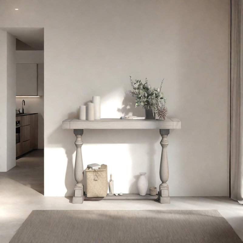 Console rétro minimaliste, Beige, H 31,5 po x l 39,37 po x P 13,78 po