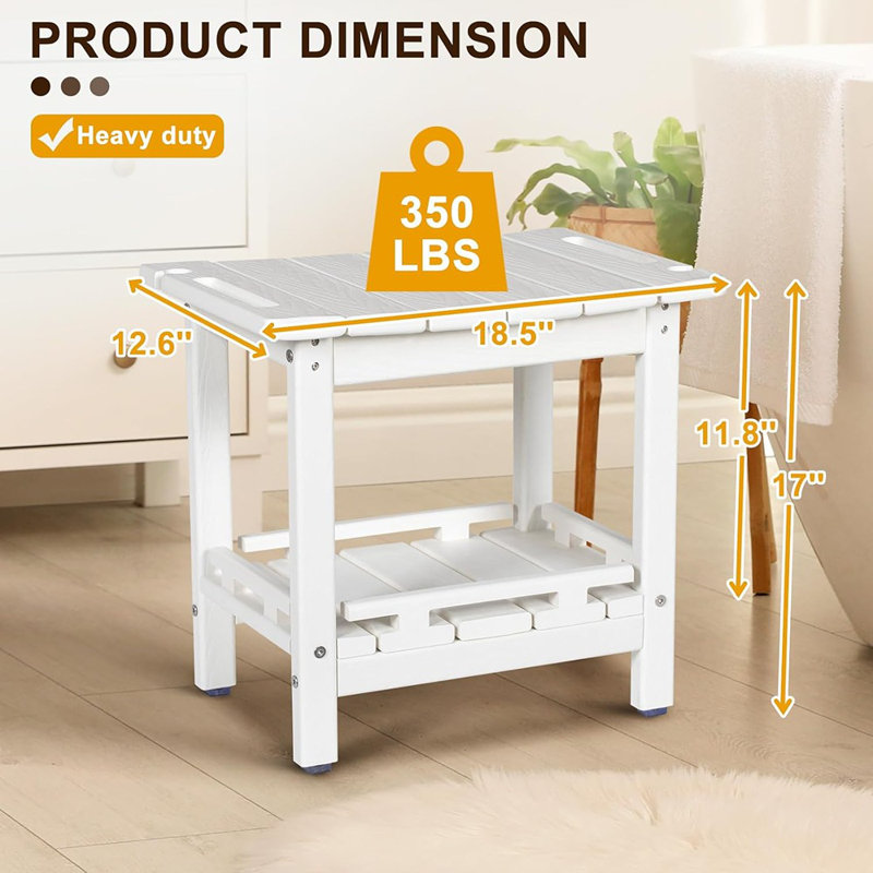 Banc de douche, bancs de douche avec tablette de rangement et ...