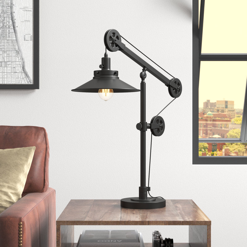 Descartes Metal Desk Lamp, Blackened Bronze