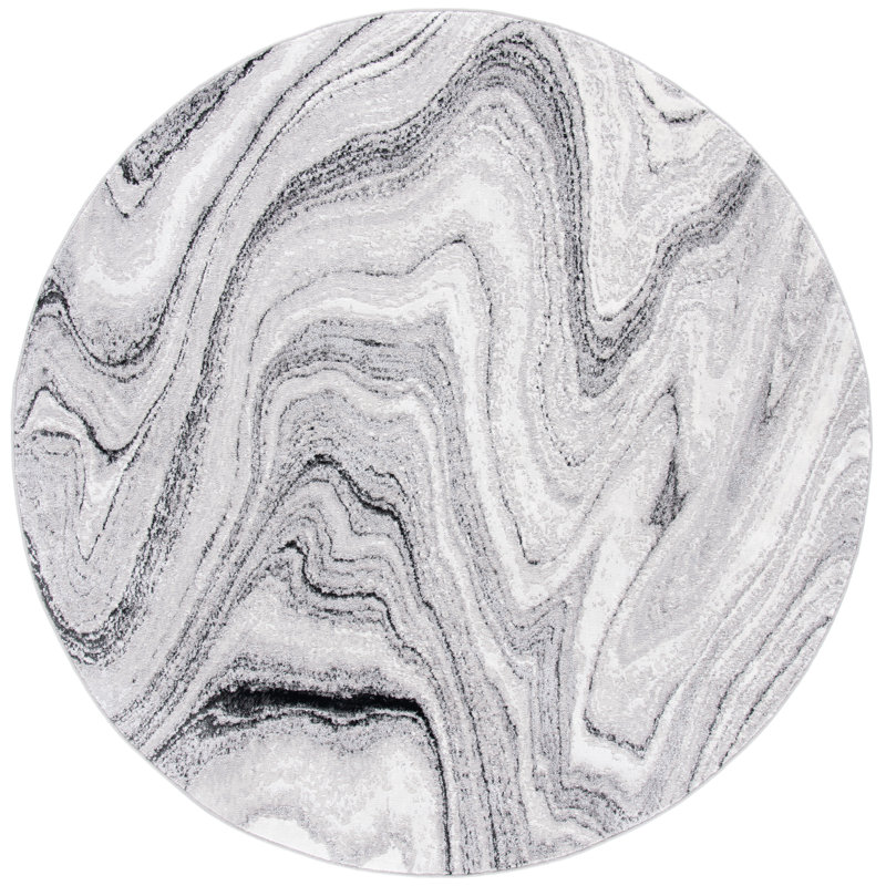 Tapis abstrait Dighton Performance, Rond 6 pi 7 po