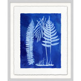 Fernspirationdigo 5' Framed Graphic Art Print on Glass