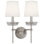 Cristallo 2-Light Wall Sconce - Modern Brass, Lucite Crystal