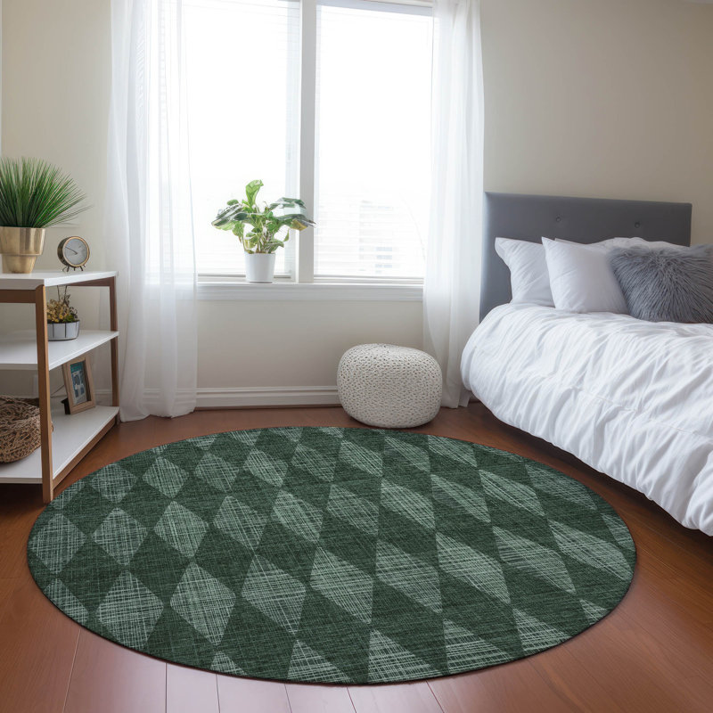 Tapis intérieur / extérieur Fayme, Rond 8 pi