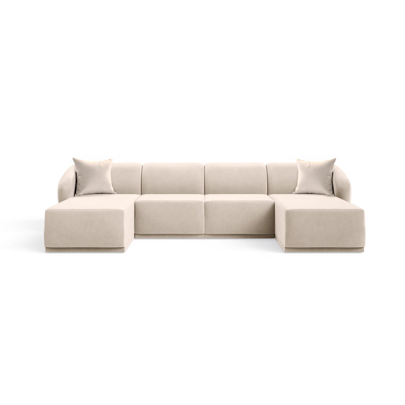 4 Seater Velvet Sofa & Chaise
