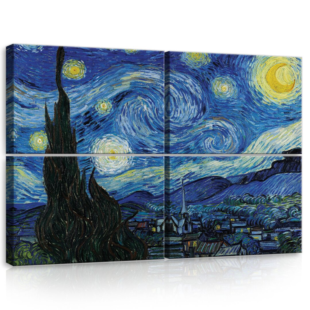 4-tlg. Leinwandbilder-Set von Vincent Van Gogh