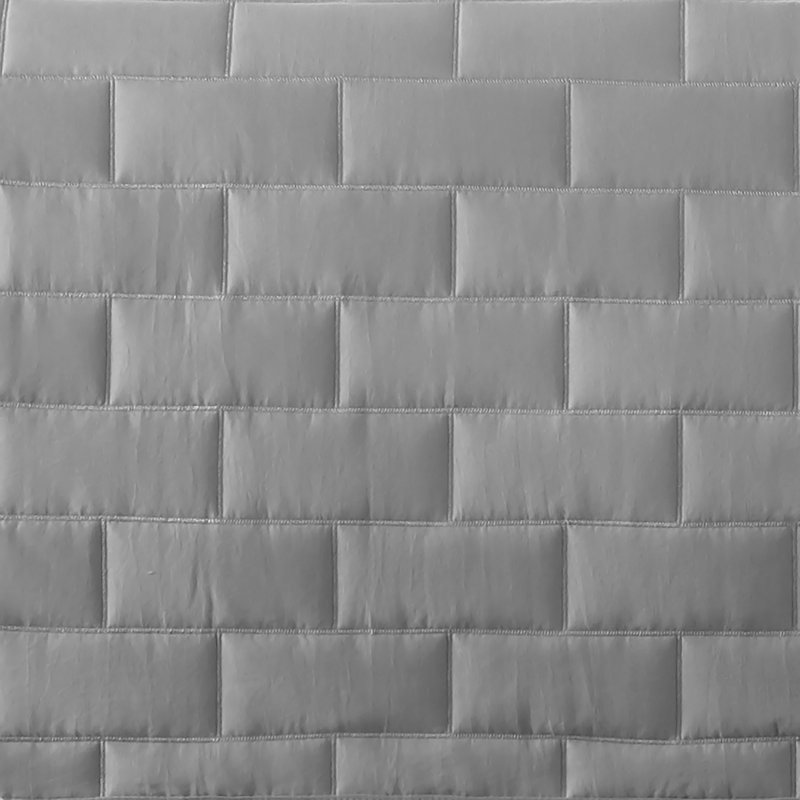 Ensemble de courtepointe pour lit de jour 6 pièces avec taies et jupe de lit Southshore Fine Linens Brickyard, gris