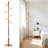 Freestanding Wooden Coat Rack With 11 Hooks & Adjustable Height, Sturdy Solid Wood Hall Tree With Wide Base For Entryway, Hallway, And Bedroom-2035545583